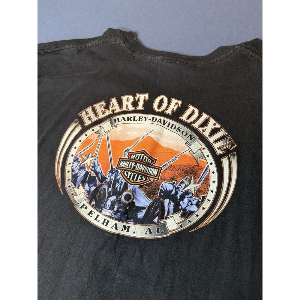 Vintage 2005 Harley-Davidson Heart of Dixie Pelham Alabama T-Shirt 2XL USA - Picture 4 of 4